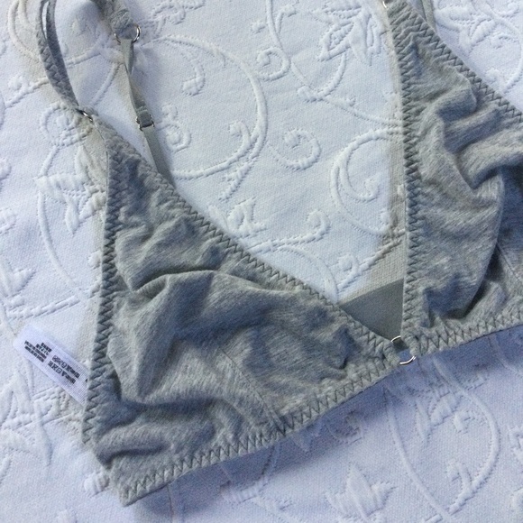 Free People Other - Free People Triangle Cup Minimal Coverage Wireless Bra M Heather Gray Stretch